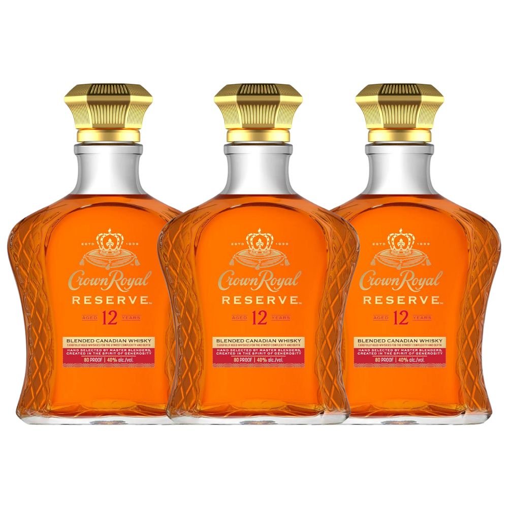 Buy Crown Royal Reserve 12 Year Blended Canadian Whisky 3-Pack