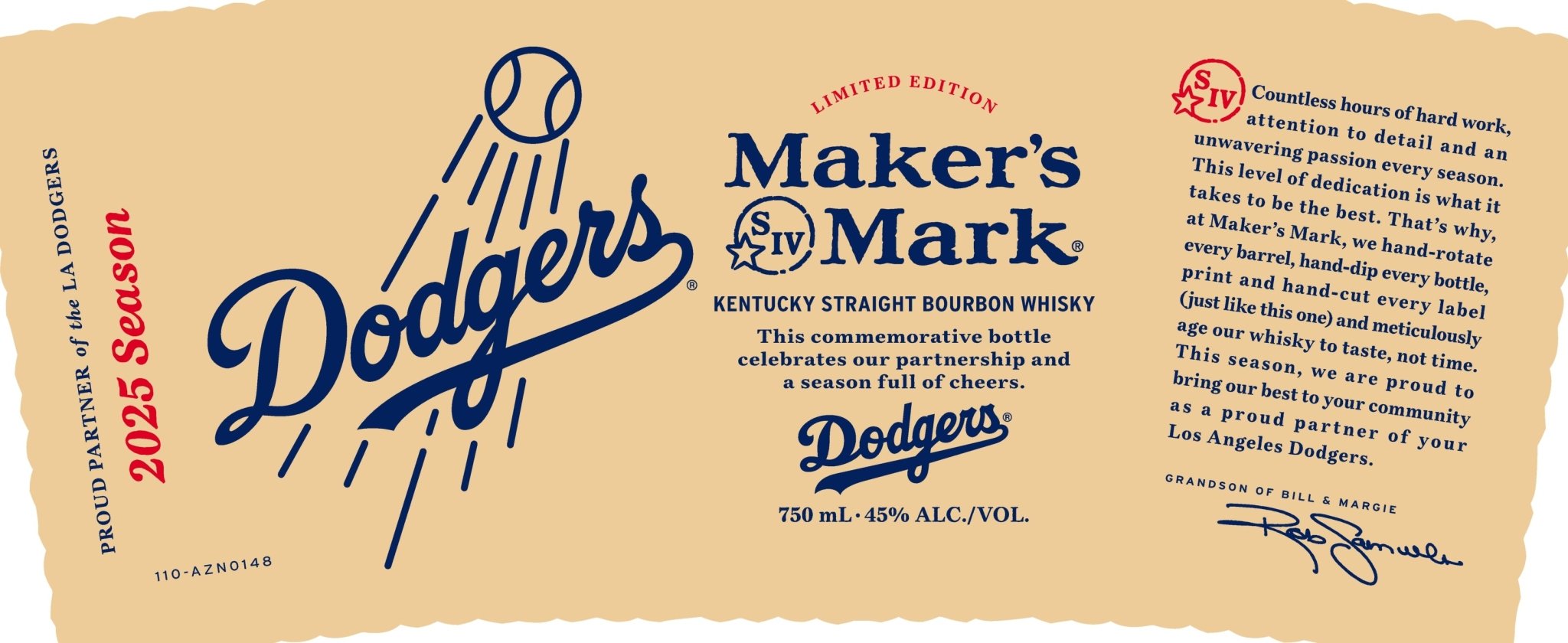 Buy Maker's Mark Los Angeles Dodgers 2025 Limited Edition Kentucky