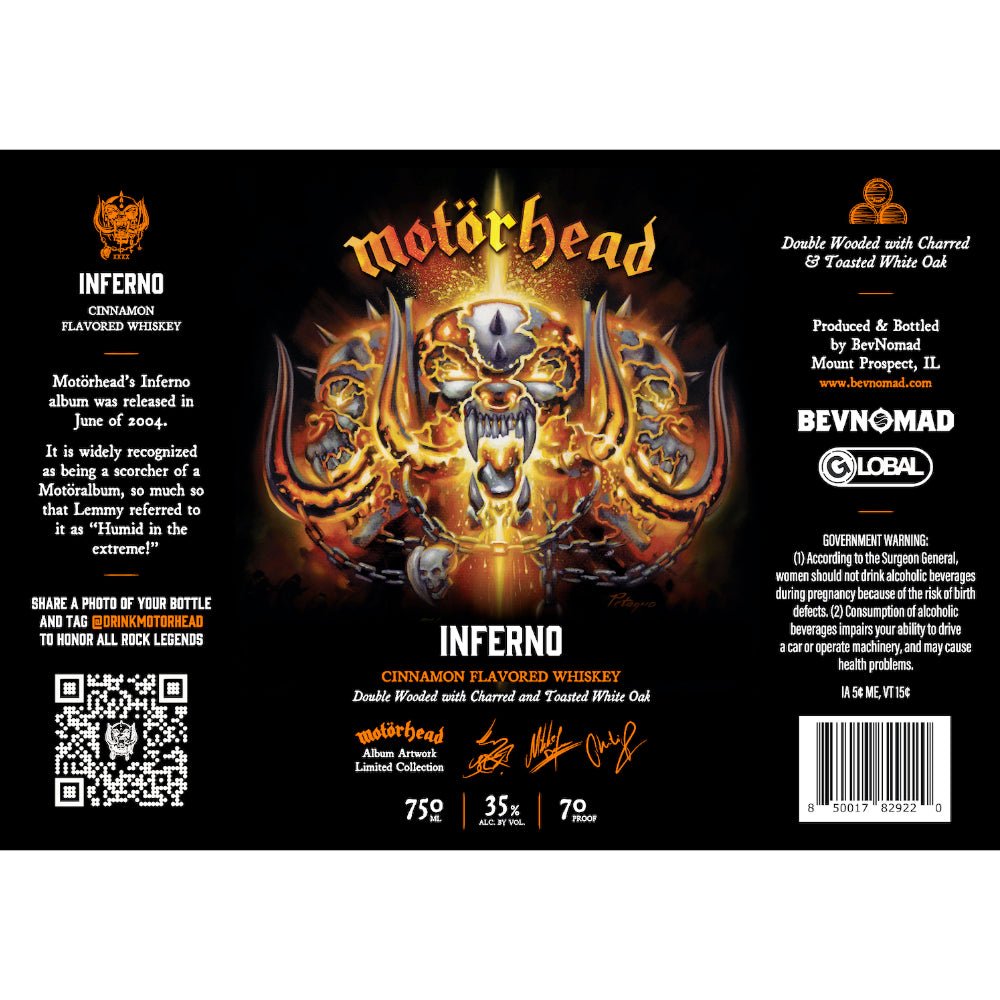 Buy Motörhead Inferno Cinnamon Whiskey Limited Edition® Online