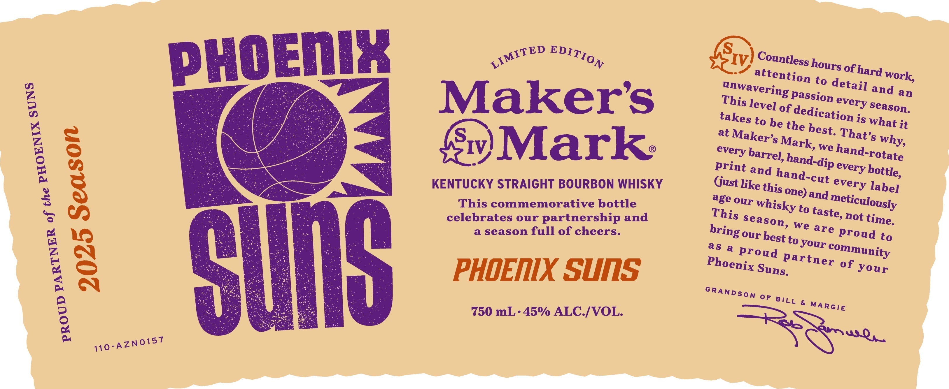 ウイスキー Maker's Mark Phoenix Suns 2025 Edition Buy Maker's Mark Phoenix Suns 2025 Season Limited Edition Bourbon
