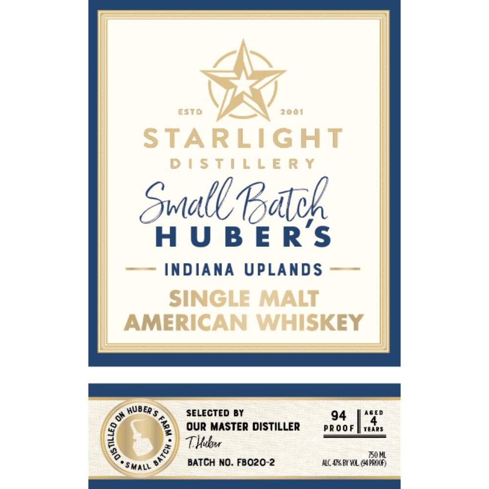 Starlight Indiana Uplands American Single Malt Whiskey 10 Year