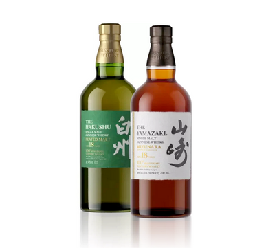 100th Anniversary Edition of Yamazaki and Hakushu 18 Year Olds