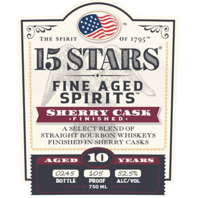 15 Stars 10 Year Old Straight Bourbon Finished in Sherry Casks - Main Street Liquor