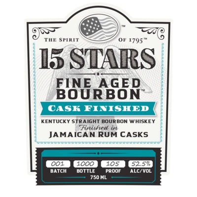 15 Stars Bourbon Finished in Jamaican Rum Casks - Main Street Liquor