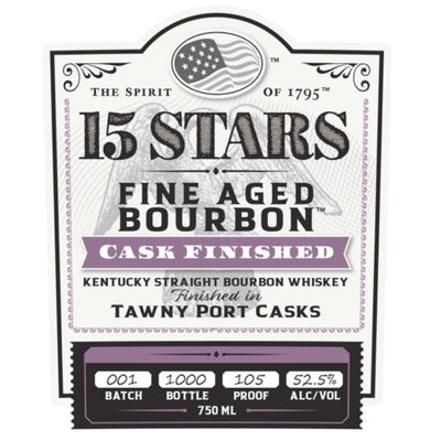 15 Stars Bourbon Finished in Tawny Port Casks - Main Street Liquor