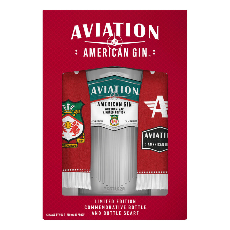 Aviation Gin Wrexham AFC Limited Edition 750mL + Bottle Scarf Gift Pack Aviation