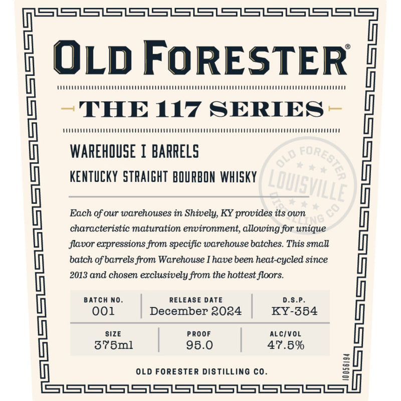 Old Forester 117 Series Warehouse I Kentucky Straight Bourbon