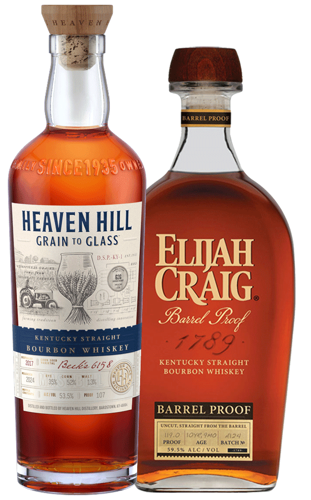Heaven Hill Grain to Glass Bourbon & Elijah Craig A124 Combo 750ml