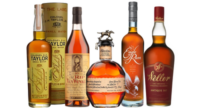 Old Rip Van Winkle 10 Year, Blanton's Single Barrel, Weller 107, E.H. Taylor Small Batch & Eagle Rare Elite Bundle (750 ml) Buffalo Trace Distillery