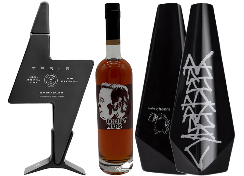 Tesla Space Bundle – Tesla Mezcal, CyberBeer 2-Pack & "Occupy Mars" Whiskey Main Street Liquor