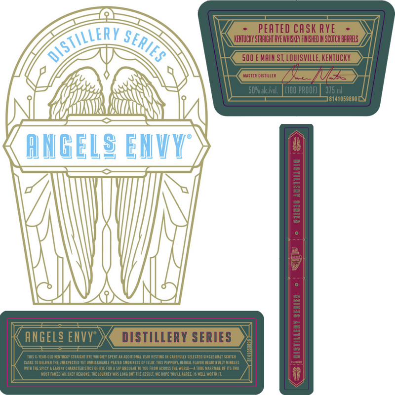 Angel’s Envy Distillery Series Peated Cask Rye 375mL Angel&