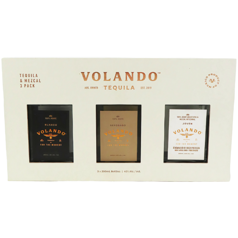Volando Tequila & Mezcal Gift Set – Blanco, Reposado & Joven Volando