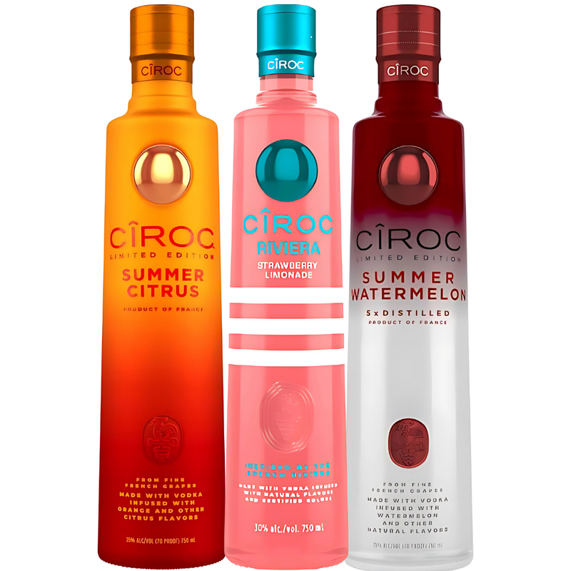 Buy Ciroc Summer Bundle: Summer Citrus, Watermelon & Riviera Strawberry Online | Vodka Delivered Nationwide Buy Ciroc Summer Bundle: Summer Citrus, Watermelon & Riviera Strawberry Online | Vodka Delivered Nationwide