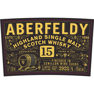 Aberfeldy 15 Year Old Finished in Semillon Wine Casks - Main Street Liquor