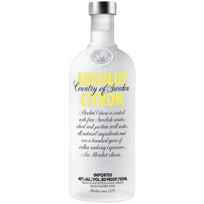 Absolut Citron Vodka - Main Street Liquor