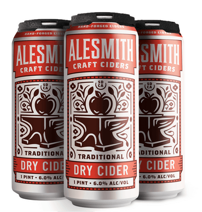 AleSmith Traditional Dry Apple Cider (6.0% ABV) 16oz Cans - Main Street Liquor