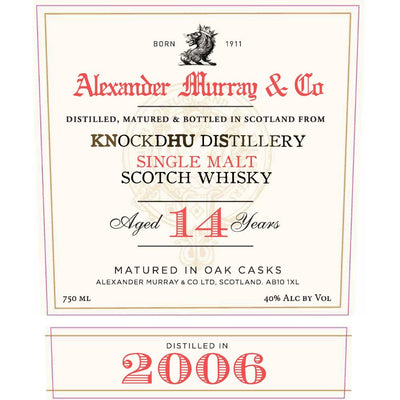 Alexander Murray Knockdhu Distillery 14 Year Old - Main Street Liquor