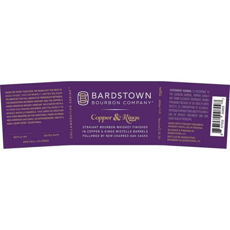 Bardstown Bourbon Copper & Kings Double Mistelle Finish 2 - Main Street Liquor