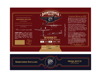 Barnstormer Distillery Fairchild Hiller FH - 227 Whiskey Small Batch Rum Barrel Finish - Main Street Liquor