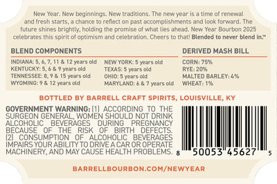 Barrell Bourbon New Year 2025 Cask Strength - Main Street Liquor