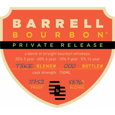 Barrell Bourbon Private Release T8KE Blend - Main Street Liquor