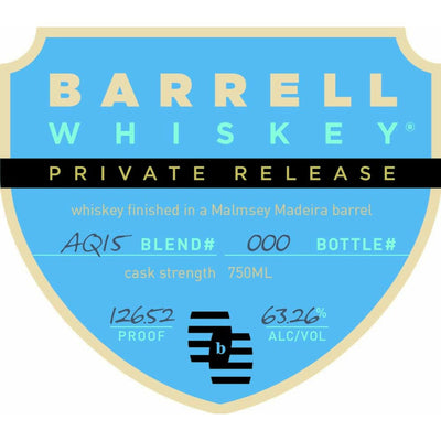 Barrell Whiskey Private Release AQ15 - Main Street Liquor