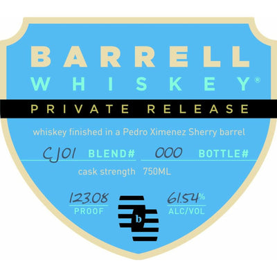 Barrell Whiskey Private Release CJ01 - Main Street Liquor