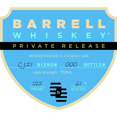 Barrell Whiskey Private Release CJ21 - Main Street Liquor