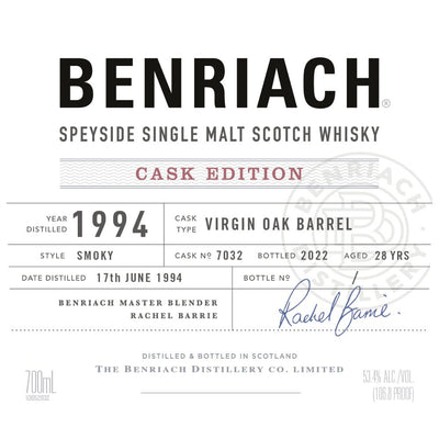Benriach Cask Edition 1994 Cask No. 7032 - Main Street Liquor