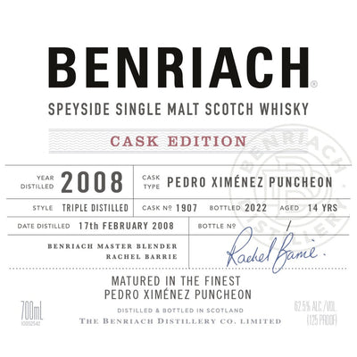 Benriach Cask Edition 2008 Cask No. 1907 - Main Street Liquor