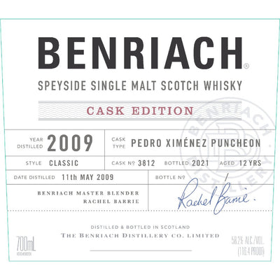 Benriach Cask Edition 2009 Cask No. 3812 - Main Street Liquor