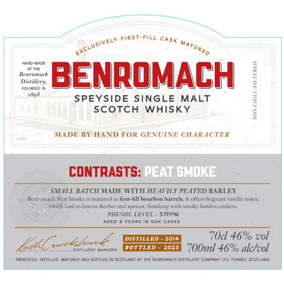 Benromach Contrasts: Peat Smoke 2023 Release - Main Street Liquor