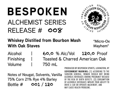 Bespoken Alchemist Series Release #008 Micro - Ox Mayhem Whiskey - Main Street Liquor