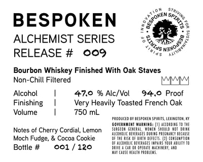 Bespoken Alchemist Series Release #009 Bourbon Whiskey - Main Street Liquor