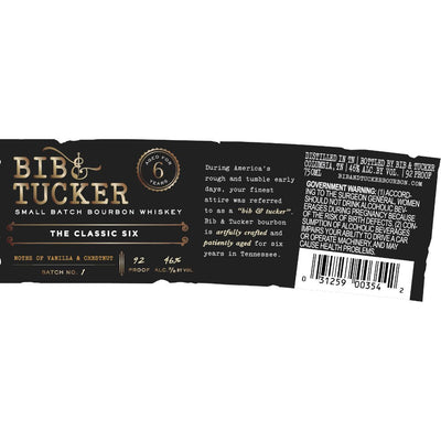 Bib & Tucker The Classic Six Small Batch Bourbon - Main Street Liquor