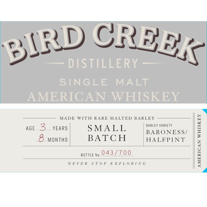 Bird Creek Small Batch American Single Malt Whiskey - Main Street Liquor