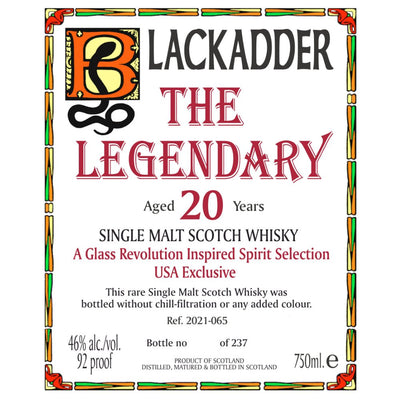 Black Adder The Legendary 20 Year Old - Main Street Liquor