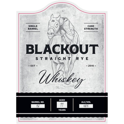 Blackout 11 Year Old Cask Strength Straight Rye - Main Street Liquor