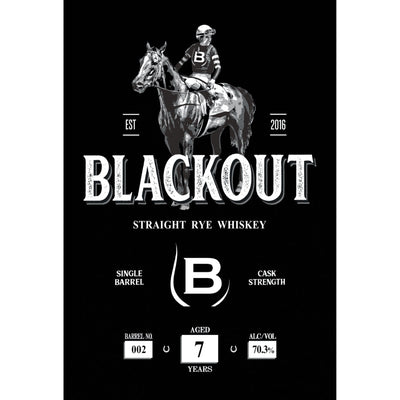 Blackout 7 Year Old Straight Rye - Main Street Liquor