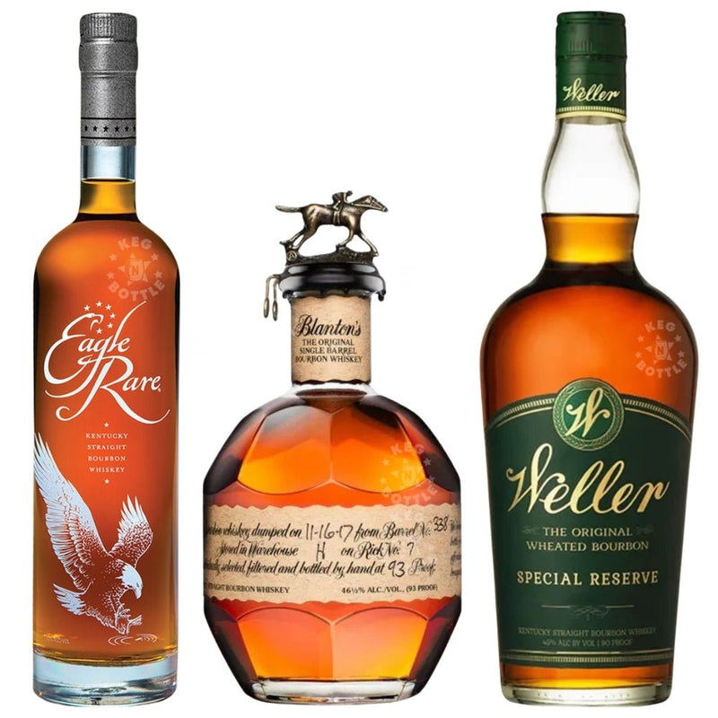 Blanton’s, Eagle Rare, & W.L. Weller Special Reserve Bourbon Collection (750 ml Each) Buffalo Trace Distillery