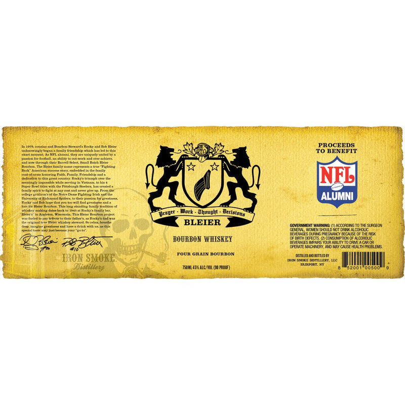 Bleier NFL Alumni Bourbon - Main Street Liquor