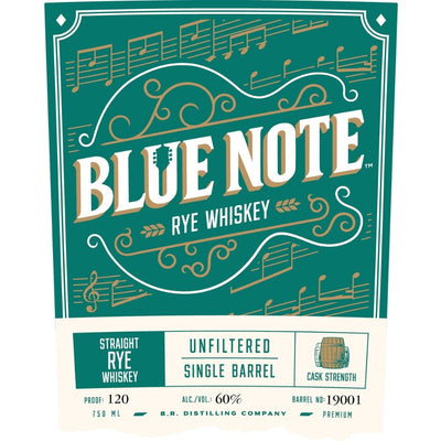 Blue Note Single Barrel Straight Rye Whiskey - Main Street Liquor