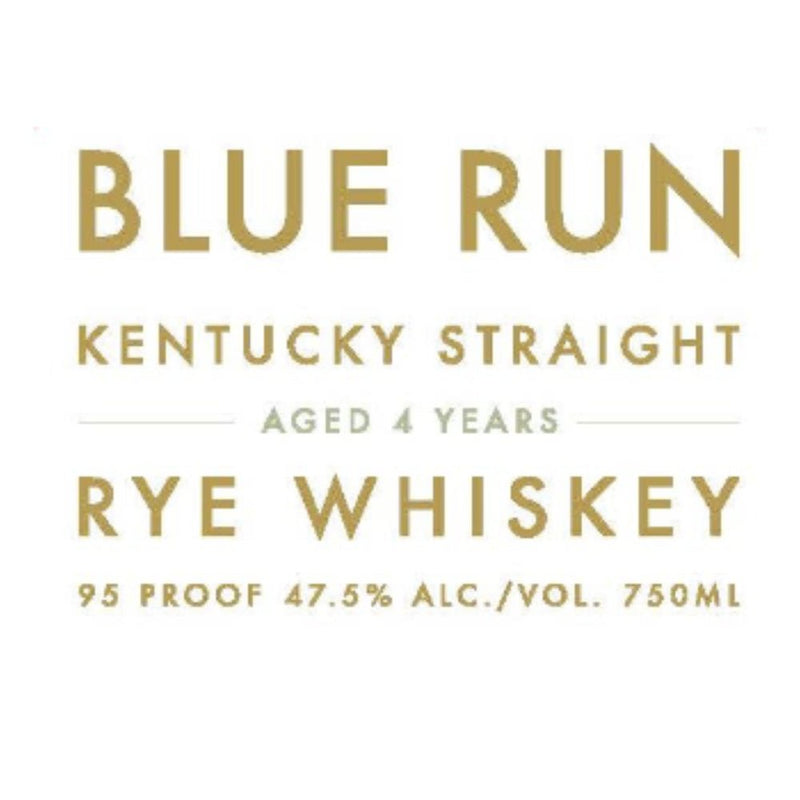 Blue Run 4 Year Old Rye Whiskey - Main Street Liquor