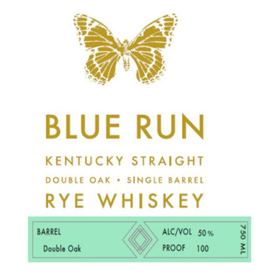 Blue Run Double Oak Single Barrel Rye Whiskey - Main Street Liquor
