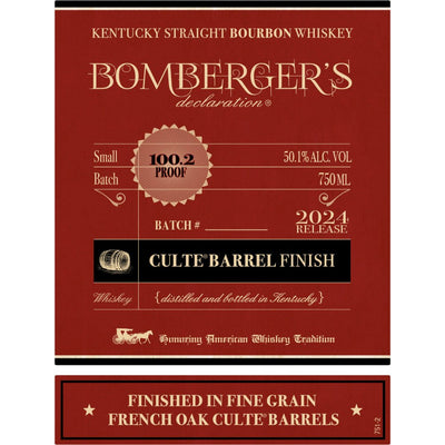 Bomberger’s Culte Barrel Finish Kentucky Straight Bourbon - Main Street Liquor
