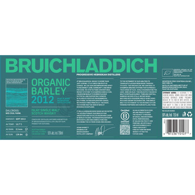 Bruichladdich Organic Barley 2012 - Main Street Liquor