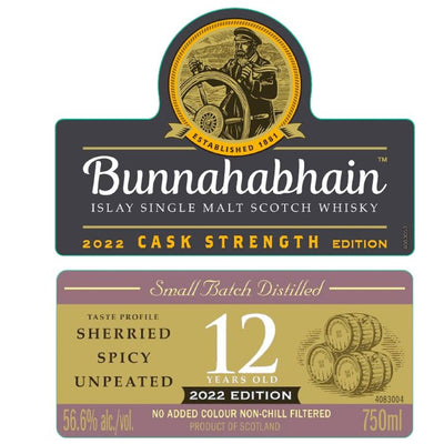 Bunnahabhain 12 Year Old Cask Strength 2022 Edition - Main Street Liquor