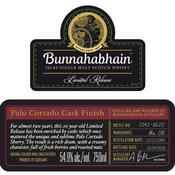 Bunnahabhain Palo Cortado Cask Finish - Main Street Liquor