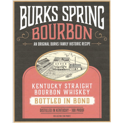 Burks Spring Bottled in Bond Kentucky Straight Bourbon - Main Street Liquor