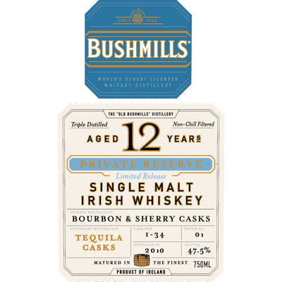 Bushmills 12 Year Old Private Reserve Tequila Cask Finished - Main Street Liquor